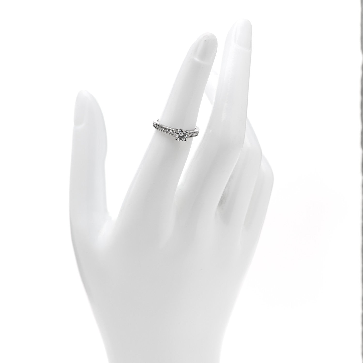 Cartier Platinum Diamond .40ct Solitaire 1895 Engagement Ring 50 5.25 2 of 7