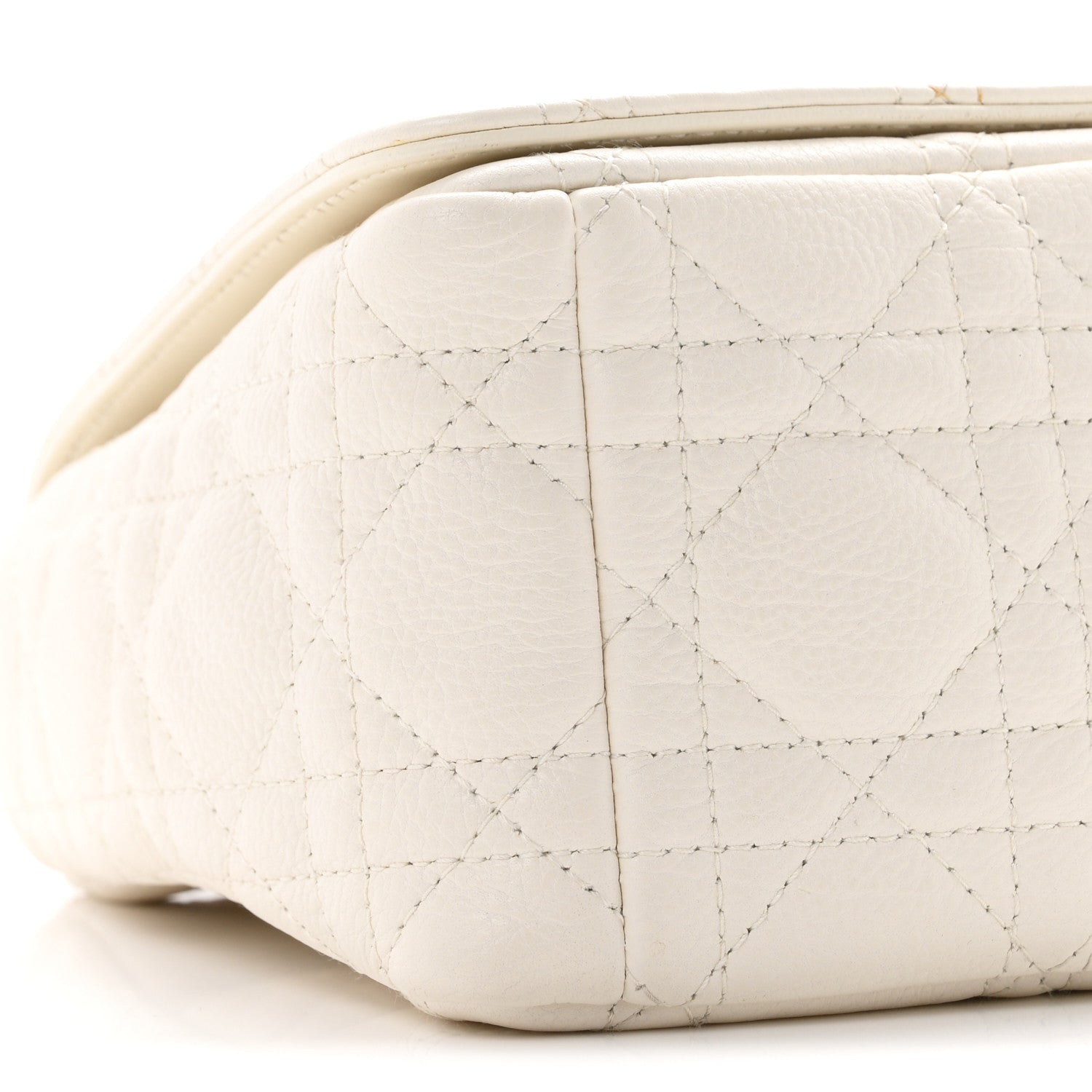 Christian Dior Supple Calfskin Cannage Medium Caro Bag Ivory 9 of 11