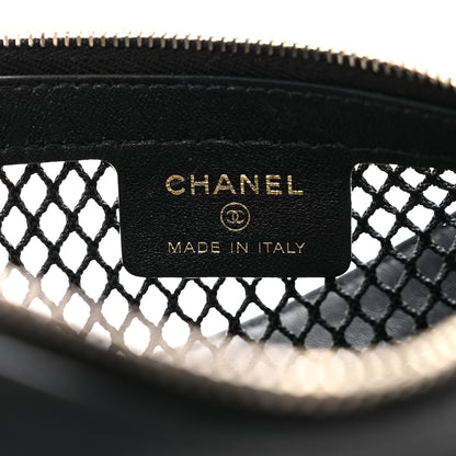 Chanel Mesh Shiny Lambskin Chain Hobo Black 7 of 13
