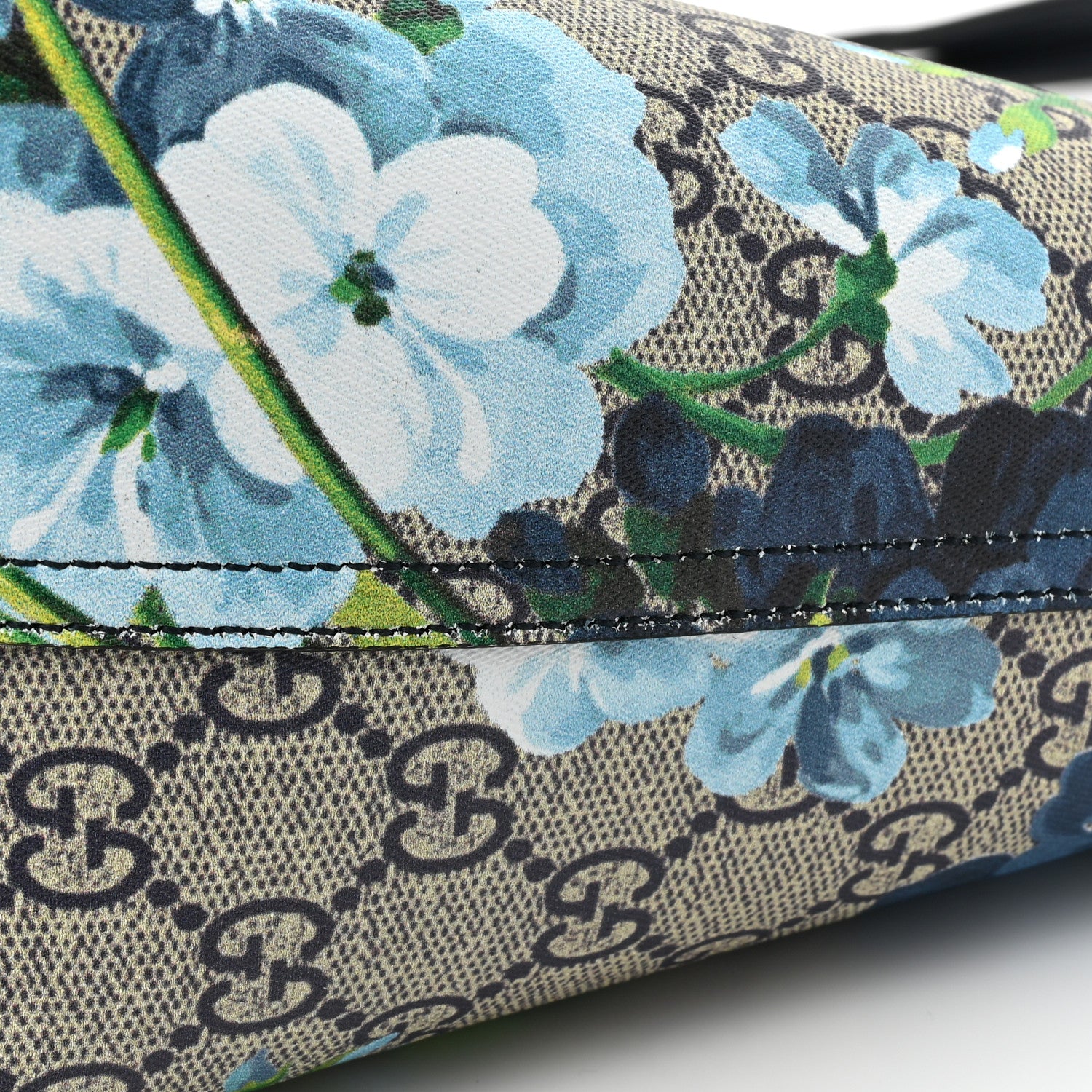 Gucci GG Supreme Monogram Blooms Medium Reversible Tote Beige Blue Navy 22 of 22