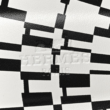 Hermes Calfskin Oran Sandals 40 Black White 5 of 7