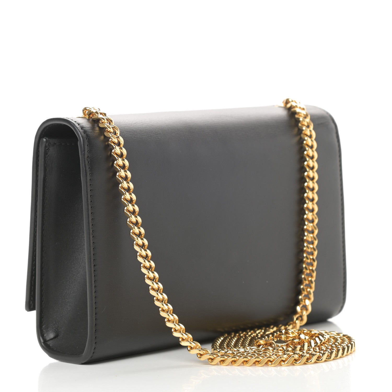 Saint Laurent Smooth Calfskin Small Classic Monogram Kate Tassel Satchel Black 3 of 12