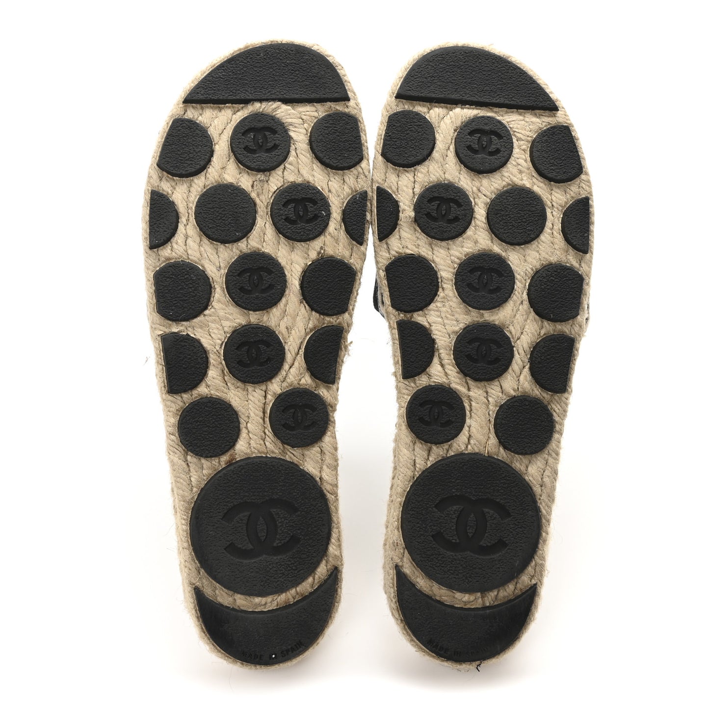 Wool Laminated Lambskin CC Slide Sandals 41 Black Gold