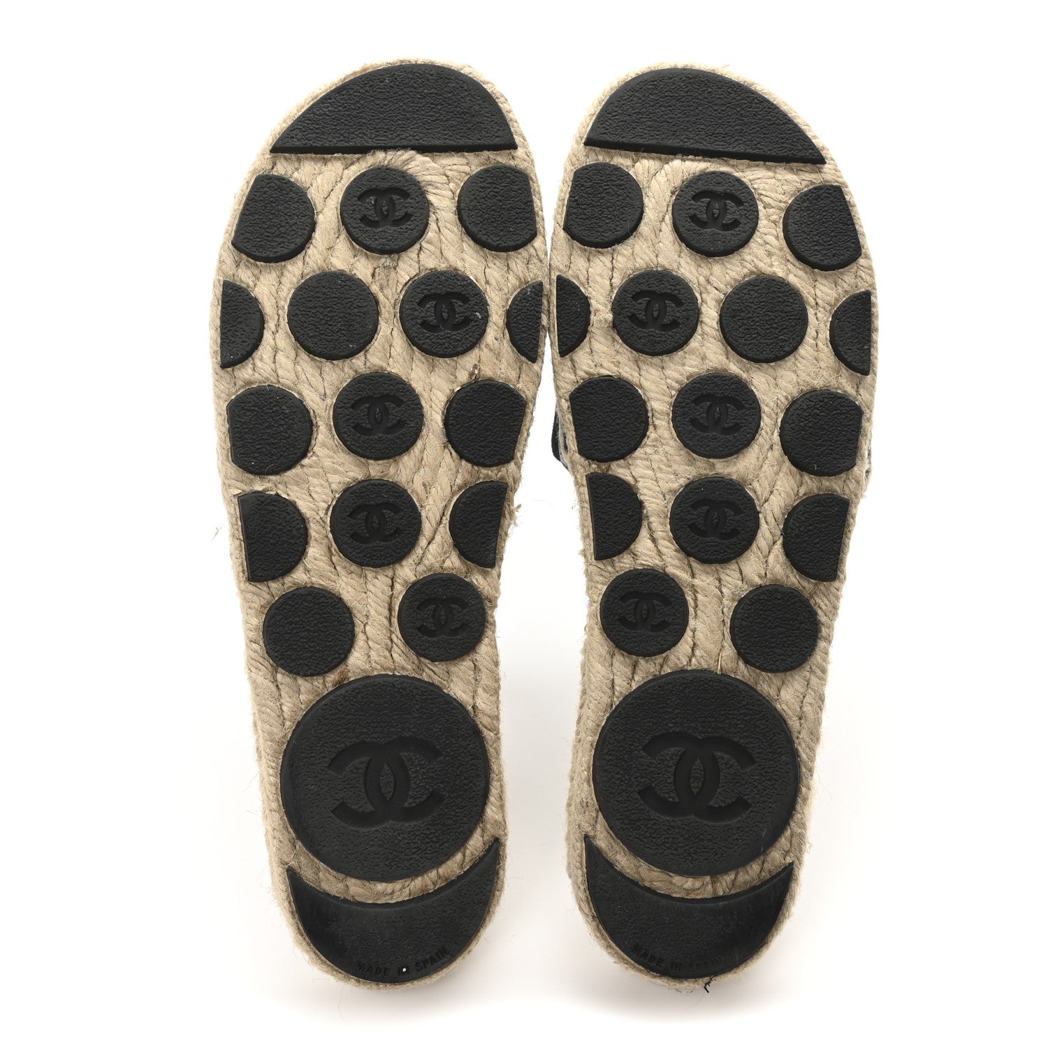 Chanel Wool Laminated Lambskin CC Slide Sandals 41 Black Gold 6 of 8