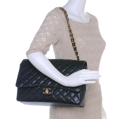 Chanel Caviar Quilted Maxi Double Flap Black 2 of 7