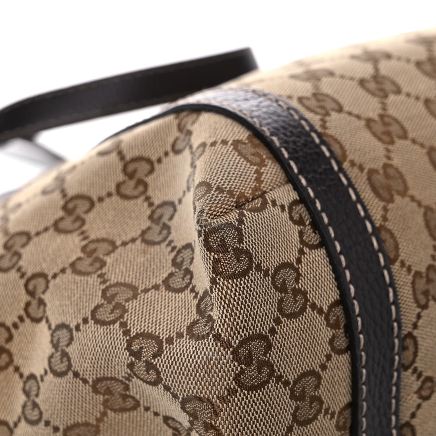Monogram New Ladies Web Tote Dark Brown