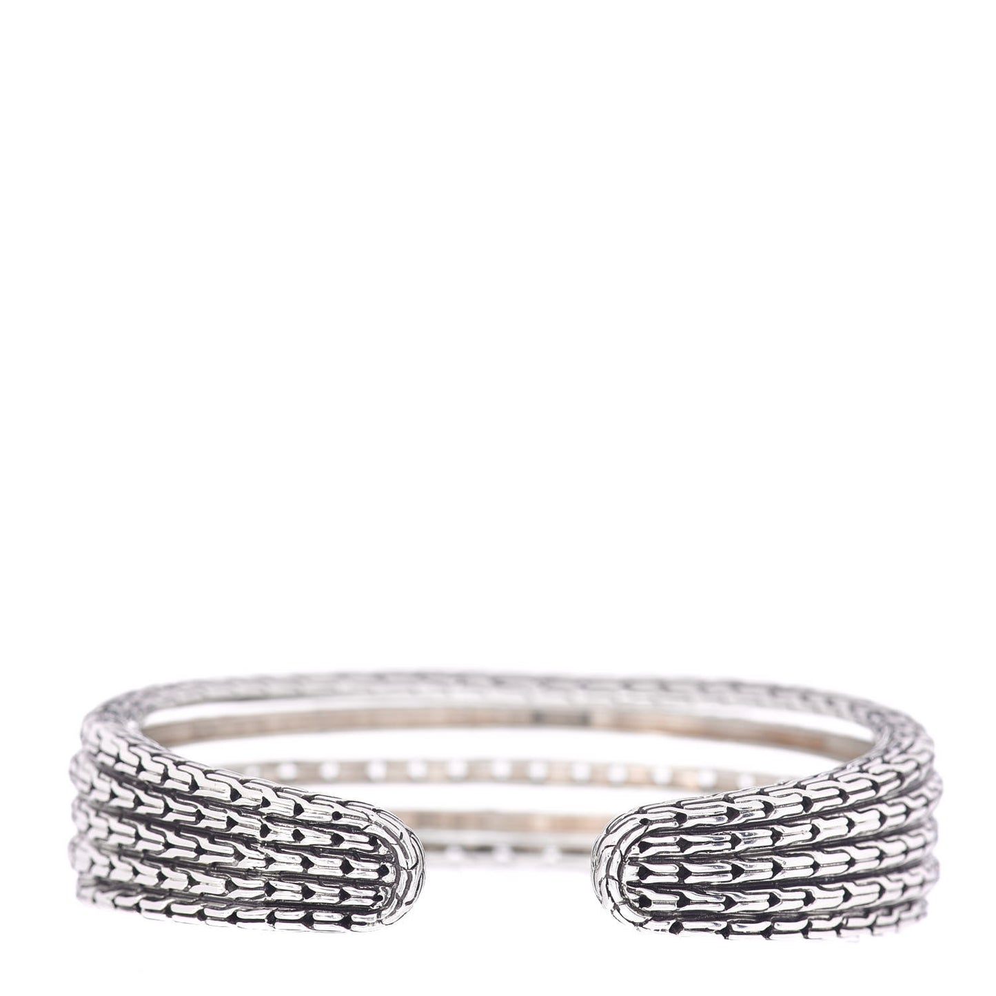 Sterling Silver Classic Chain Kick Cuff Bracelet