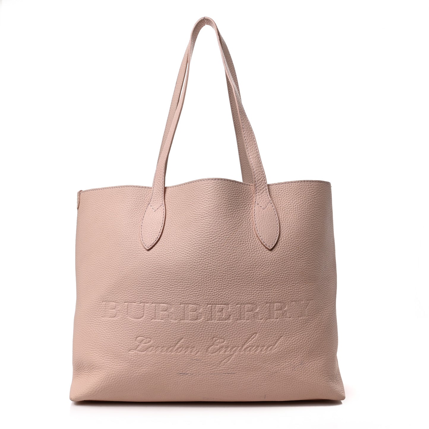 Grainy Calfskin Remington Tote Pale Ash Rose