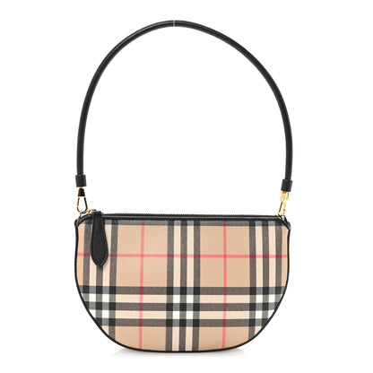 Burberry Vintage Check Calfskin Olympia Slim Pouch Archive Beige 1 of 9