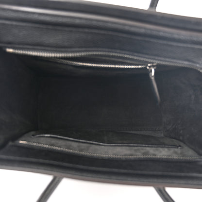 Celine Drummed Calfskin Micro Luggage Black 5 of 10