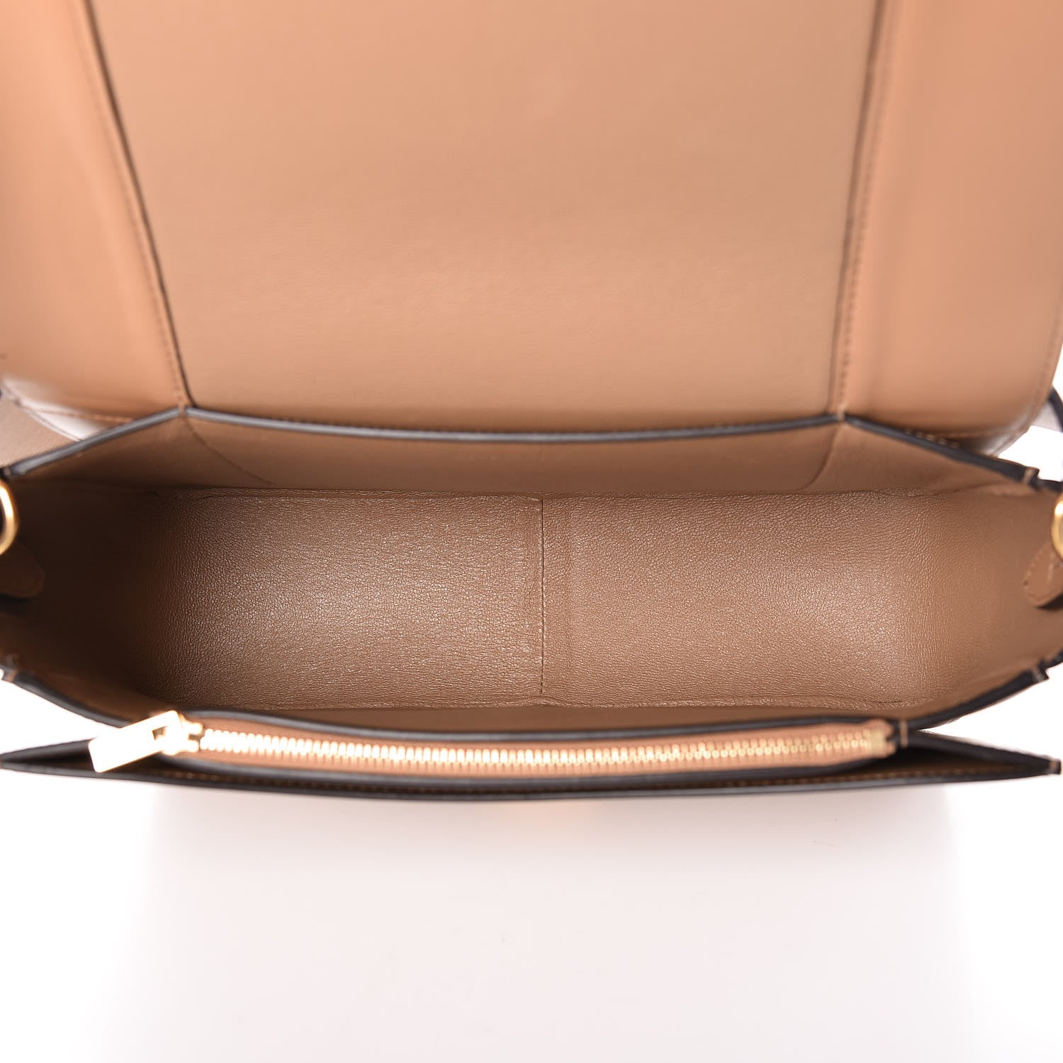 Celine Shiny Smooth Calfskin Medium Frame Shoulder Bag Tan Optic White 5 of 11
