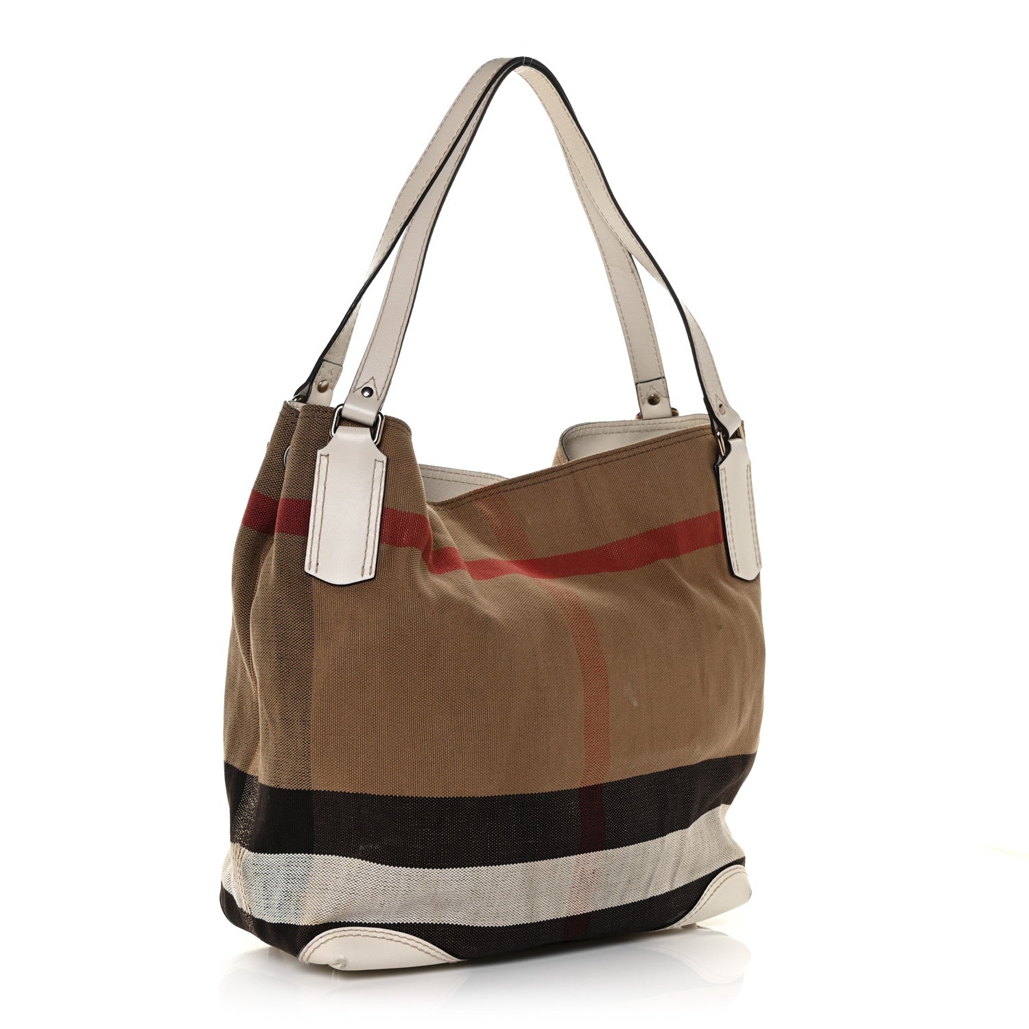 Burberry Canvas Mega Check Medium Maidstone White 2 of 14