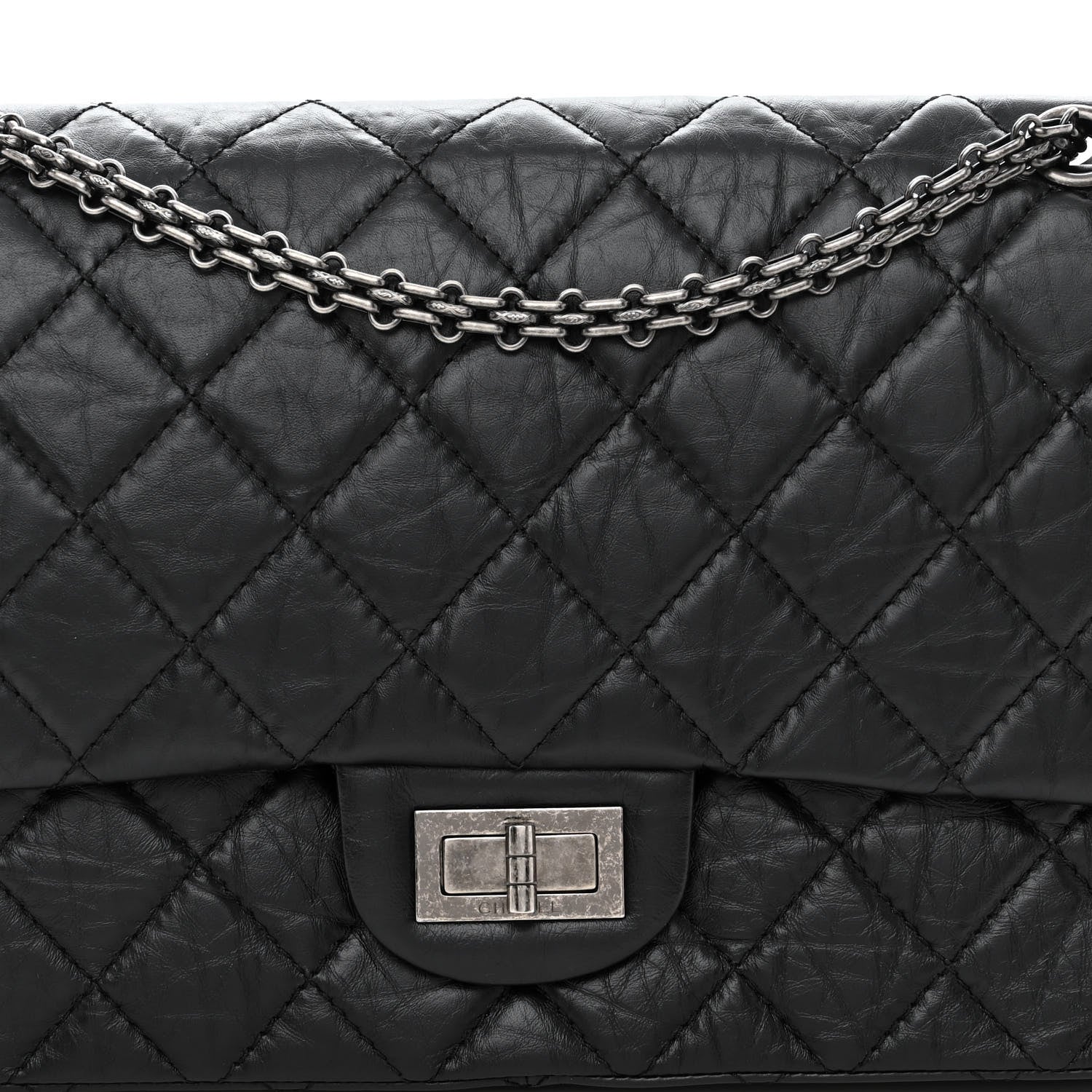 Chanel Aged Calfskin Quilted 2.55 Reissue 227 Flap Black 8 of 11