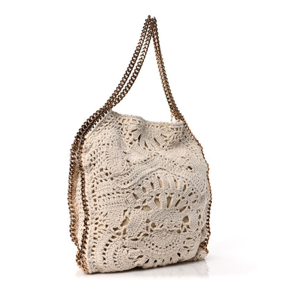 Stella McCartney Cotton Crochet Falabella Ajouree Tote Bag White 3 of 10