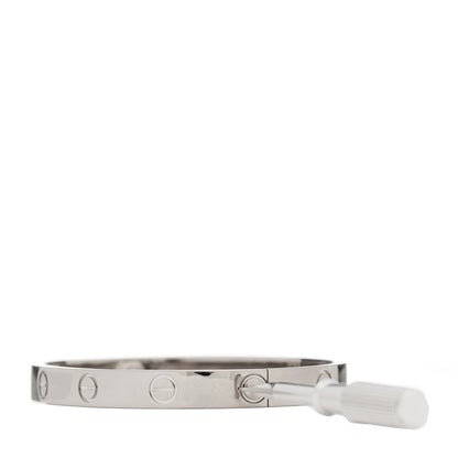 Cartier 18K White Gold LOVE Bracelet 16 8 of 8