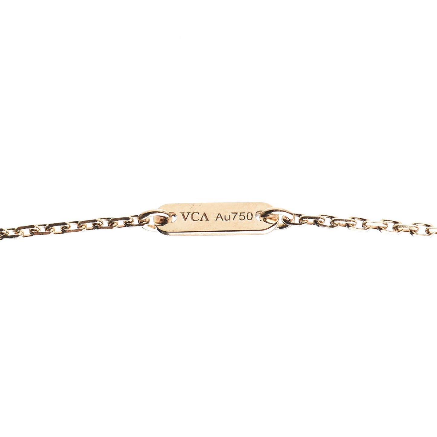 18K Yellow Gold Mother of Pearl Sweet Alhambra Pendant Necklace