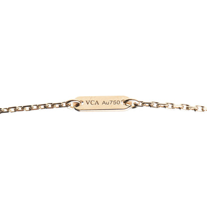 Van Cleef & Arpels 18K Yellow Gold Mother of Pearl Sweet Alhambra Pendant Necklace 3 of 7