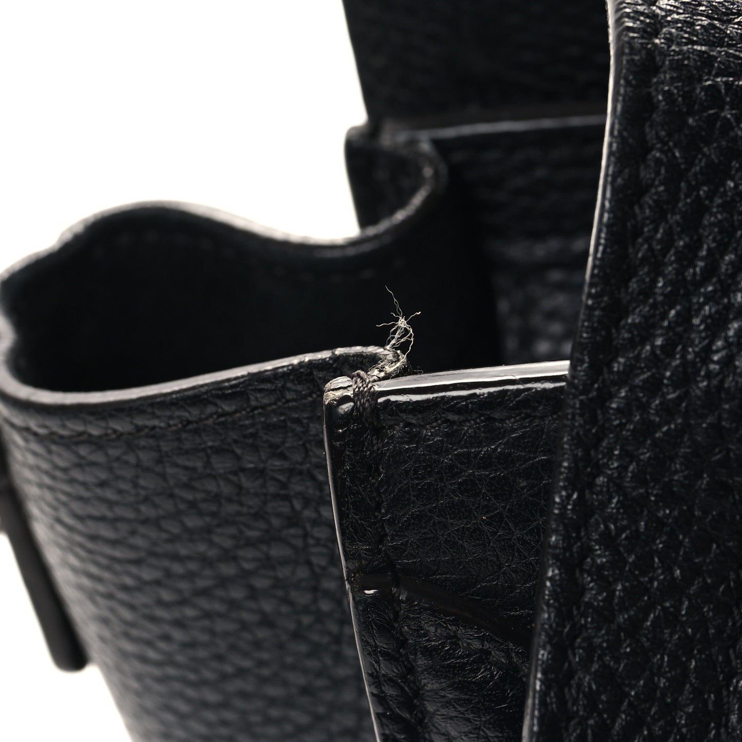 Drummed Calfskin Nano Luggage Black