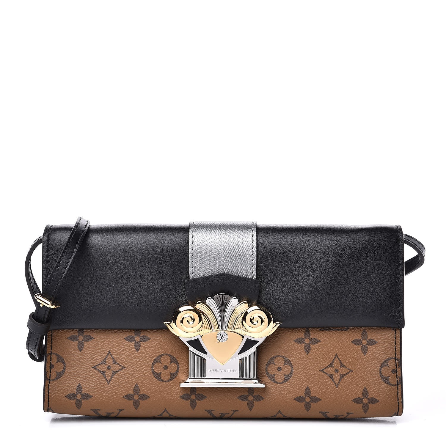 Louis Vuitton Calfskin Reverse Monogram Column Clutch 1 of 10