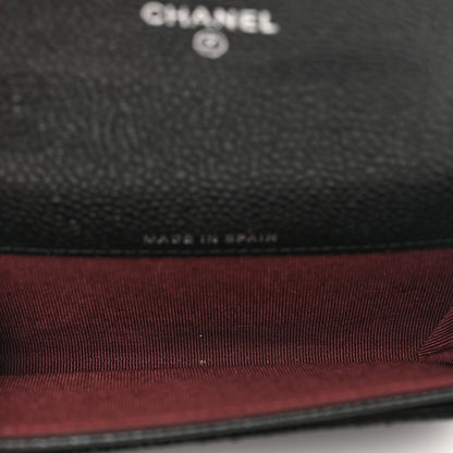 Chanel Caviar Quilted Flap Card Holder Wallet Black 5 of 8