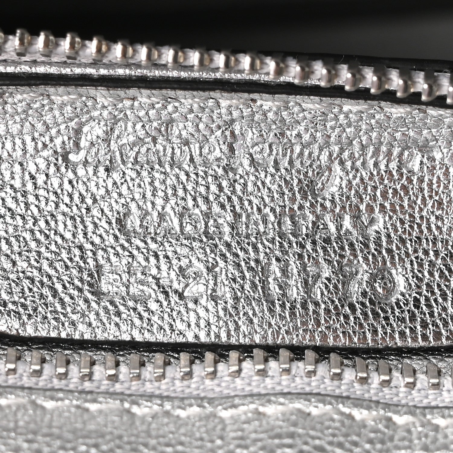 Salvatore Ferragamo Metallic Calfskin Gancini Clutch Silver 7 of 10