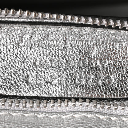 Salvatore Ferragamo Metallic Calfskin Gancini Clutch Silver 7 of 10