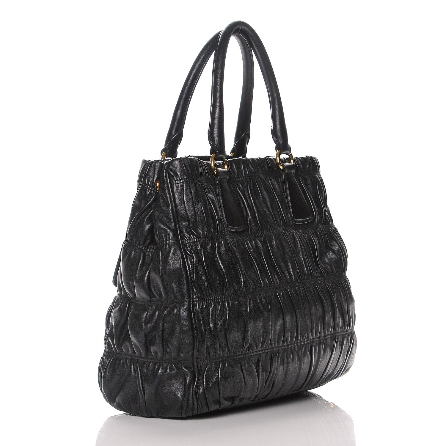Prada Nappa Gaufre Tote Black 3 of 11