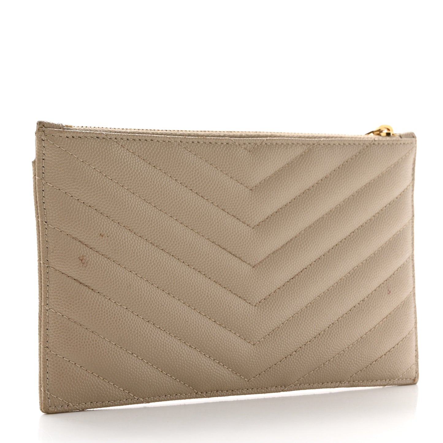 Grain De Poudre Chevron Monogram Bill Pouch Sea Salt