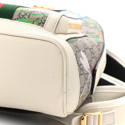 Gucci GG Supreme Monogram Flora Web Small Ophidia Day Backpack White 9 of 9