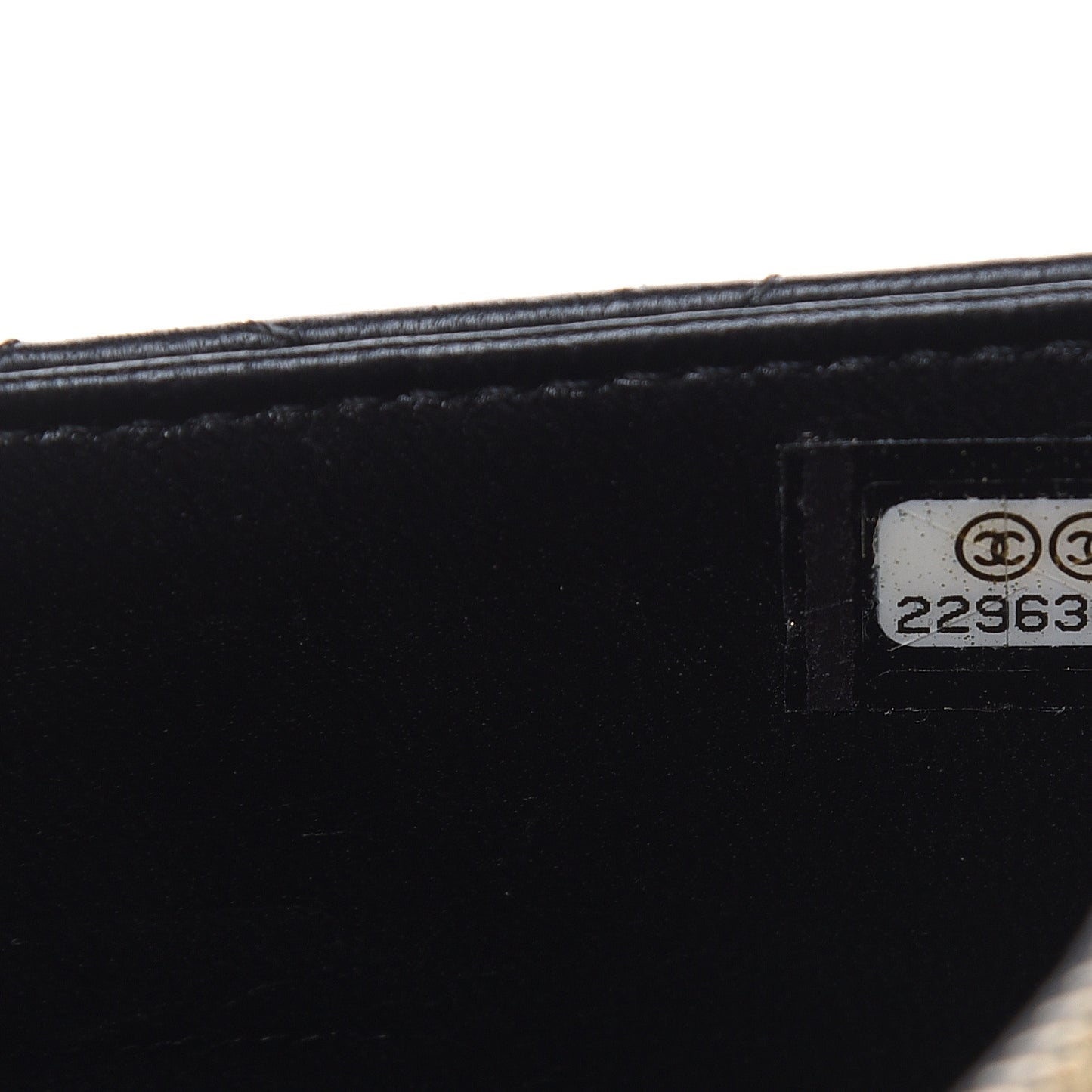 Lambskin Quilted Classic Zip Pouch Black