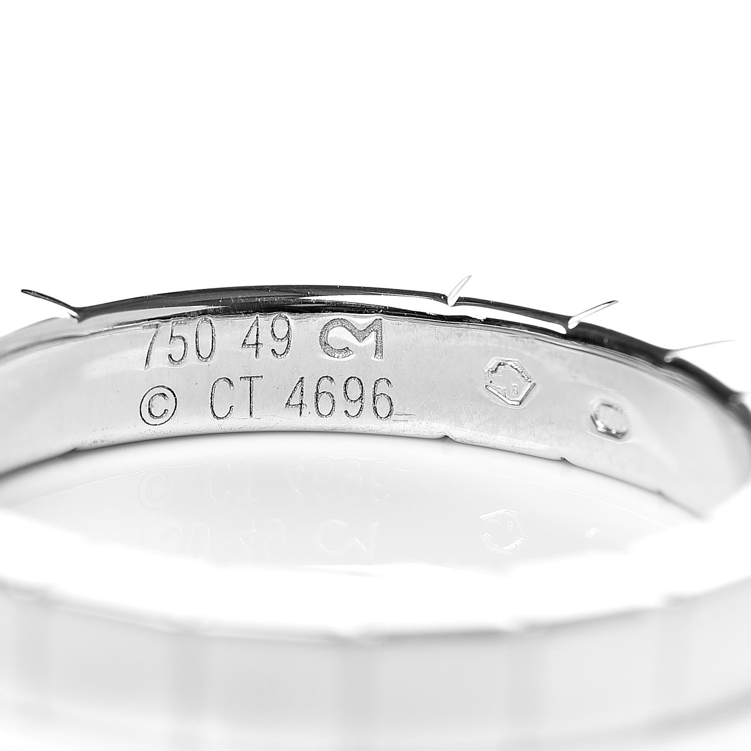 Cartier 18K White Gold Lanieres Ring 49 4.75 4 of 4
