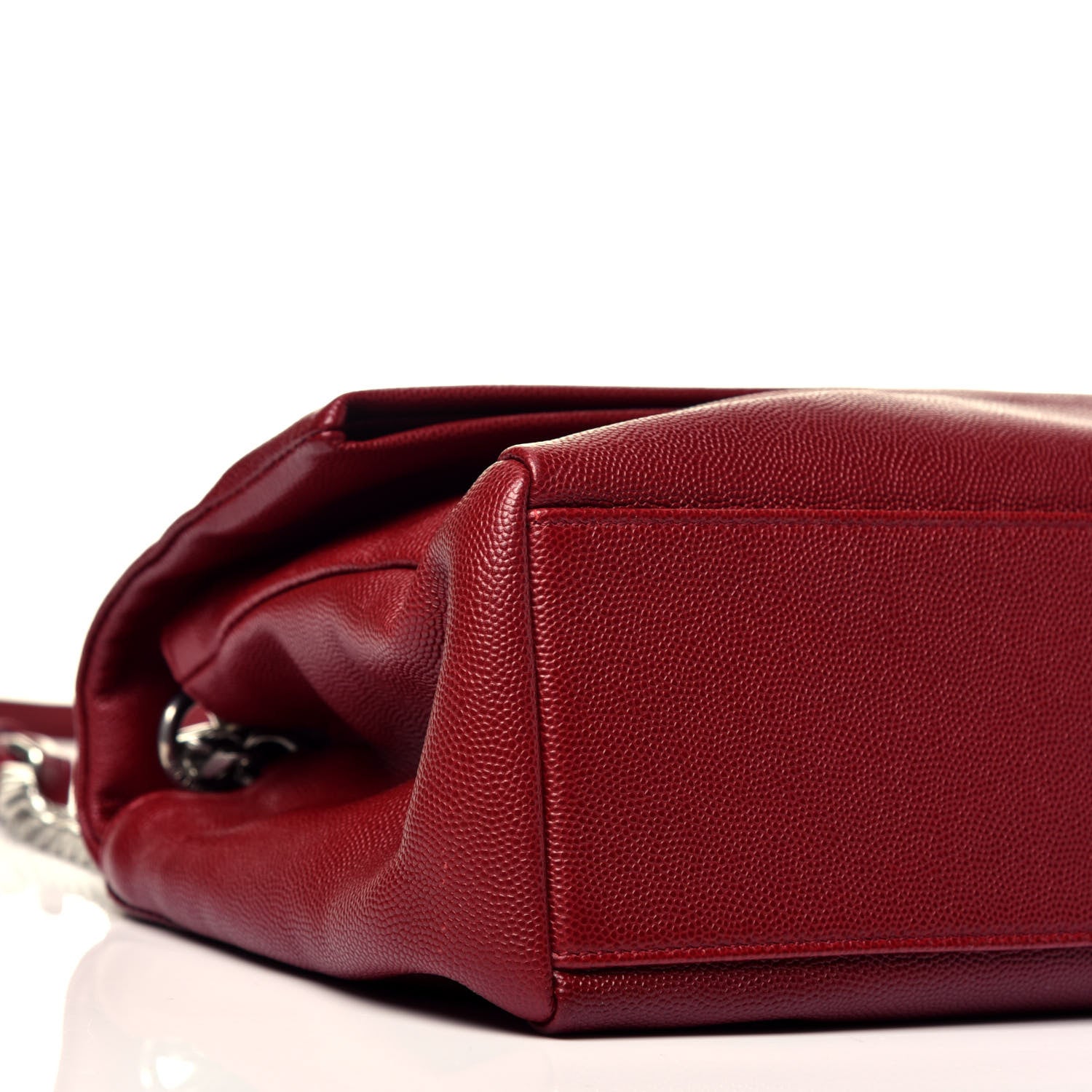 Saint Laurent Grain De Poudre Medium West Hollywood Monogram Fold-Over Palissandre 8 of 9