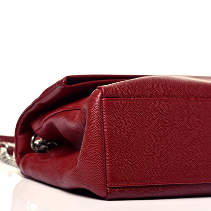 Saint Laurent Grain De Poudre Medium West Hollywood Monogram Fold-Over Palissandre 8 of 9