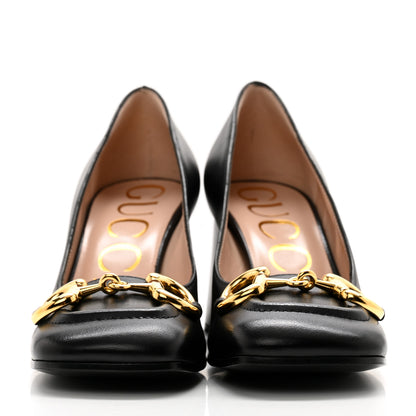 Gucci Malaga Kid Horsebit 75mm Pumps 35 Black 2 of 9