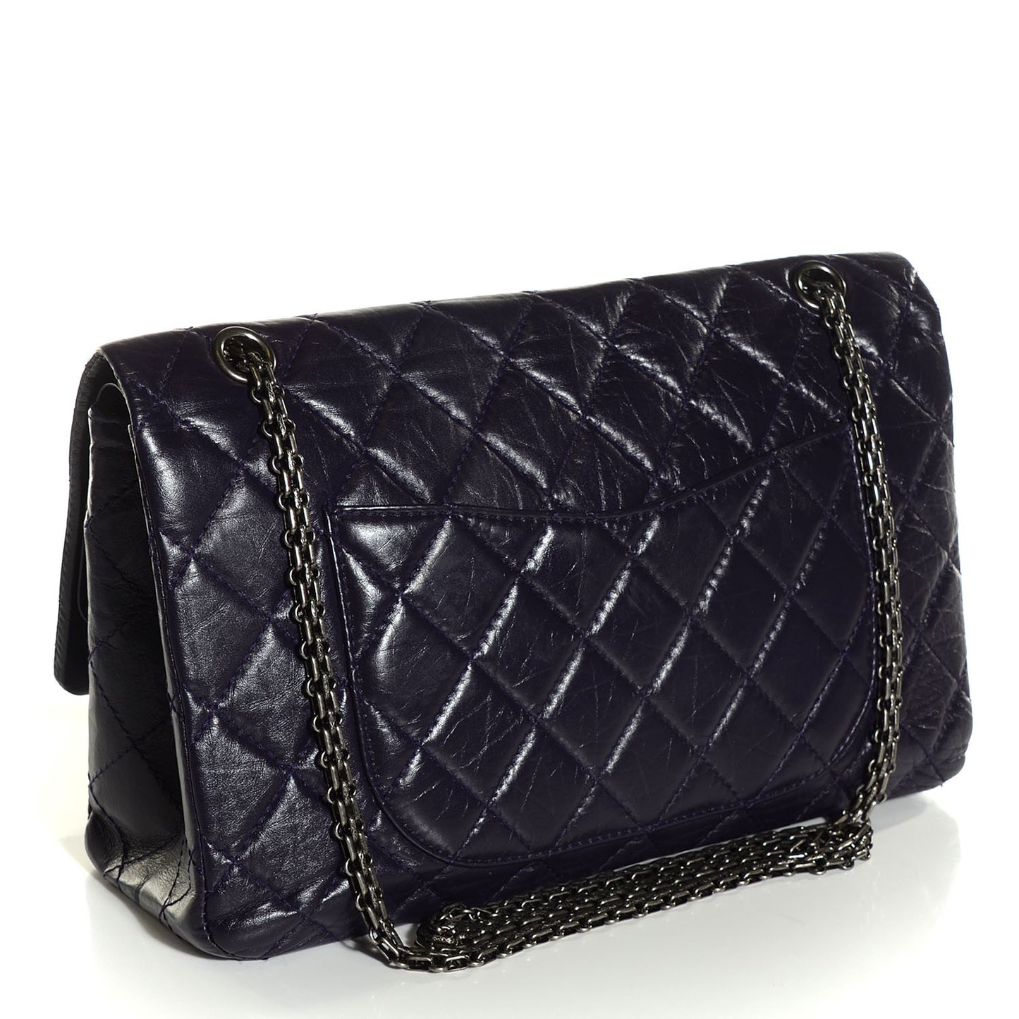 Aged Calfskin 2.55 Reissue 227 Flap Dark Purple