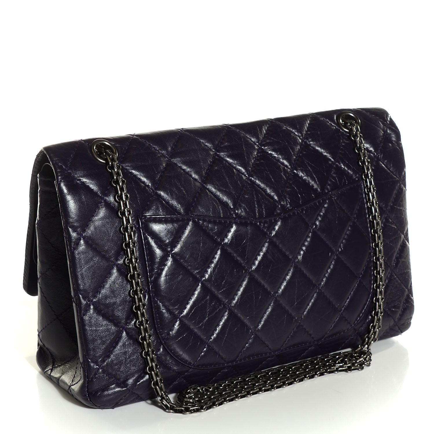 Chanel Aged Calfskin 2.55 Reissue 227 Flap Dark Purple 3 of 8