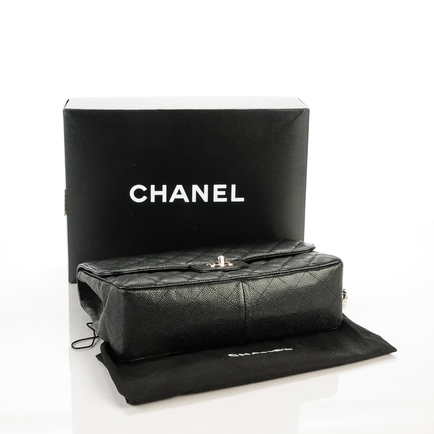 Caviar Quilted Jumbo Single Flap Black