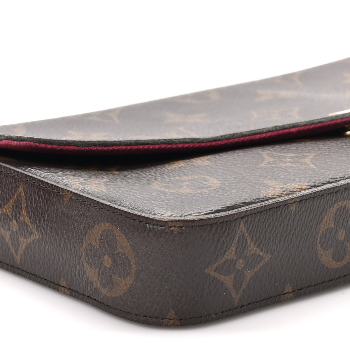 Monogram Pochette Felicie Chain Wallet Fuchsia
