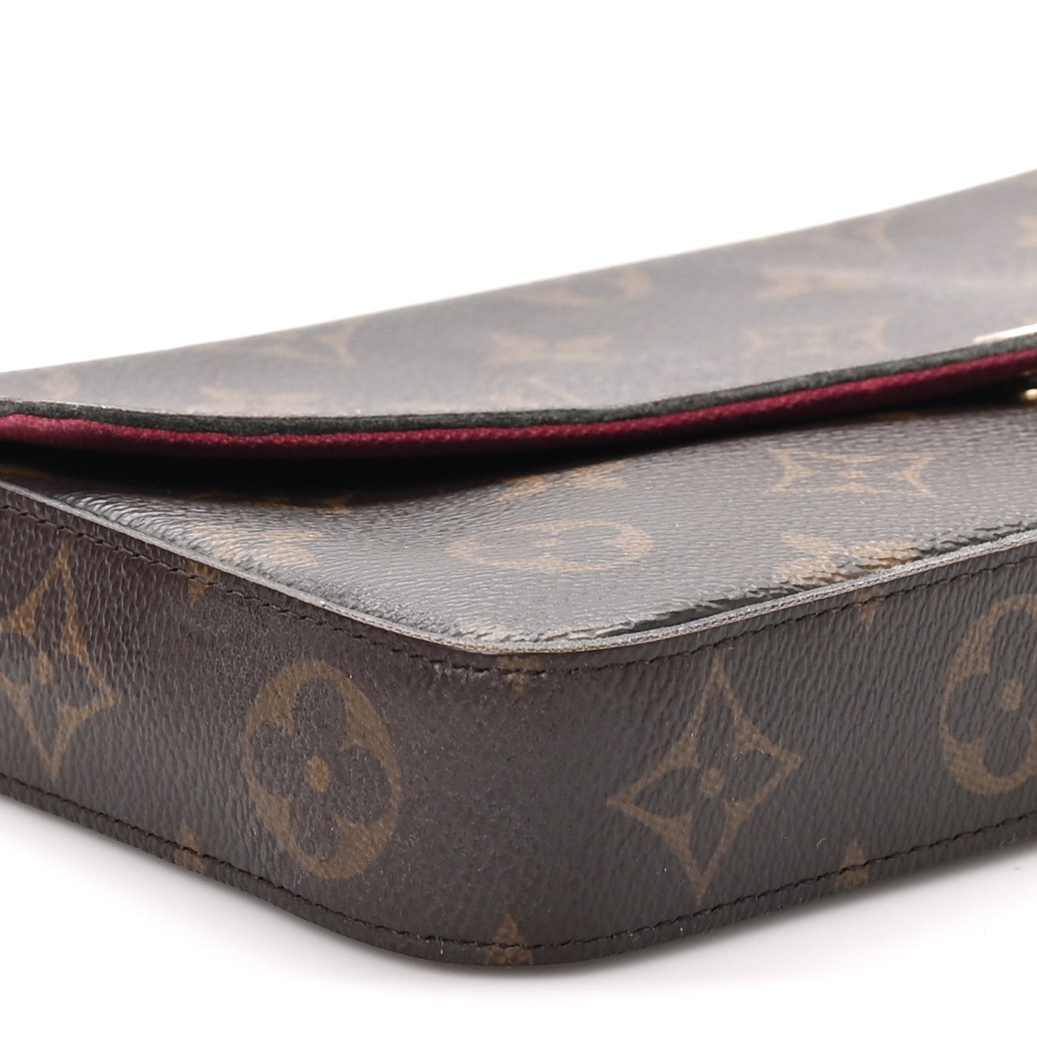 Louis Vuitton Monogram Pochette Felicie Chain Wallet Fuchsia 8 of 10
