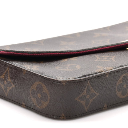 Louis Vuitton Monogram Pochette Felicie Chain Wallet Fuchsia 8 of 10