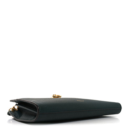 Mulberry Heavy Grain Calfskin Iris Wallet On Chain Mulberry Green 4 of 10