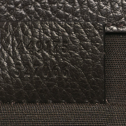 Gucci Monogram Dollar Calfskin O Drawstring Backpack Beige Ebony Testa di Moro Dark Chocolate 7 of 10