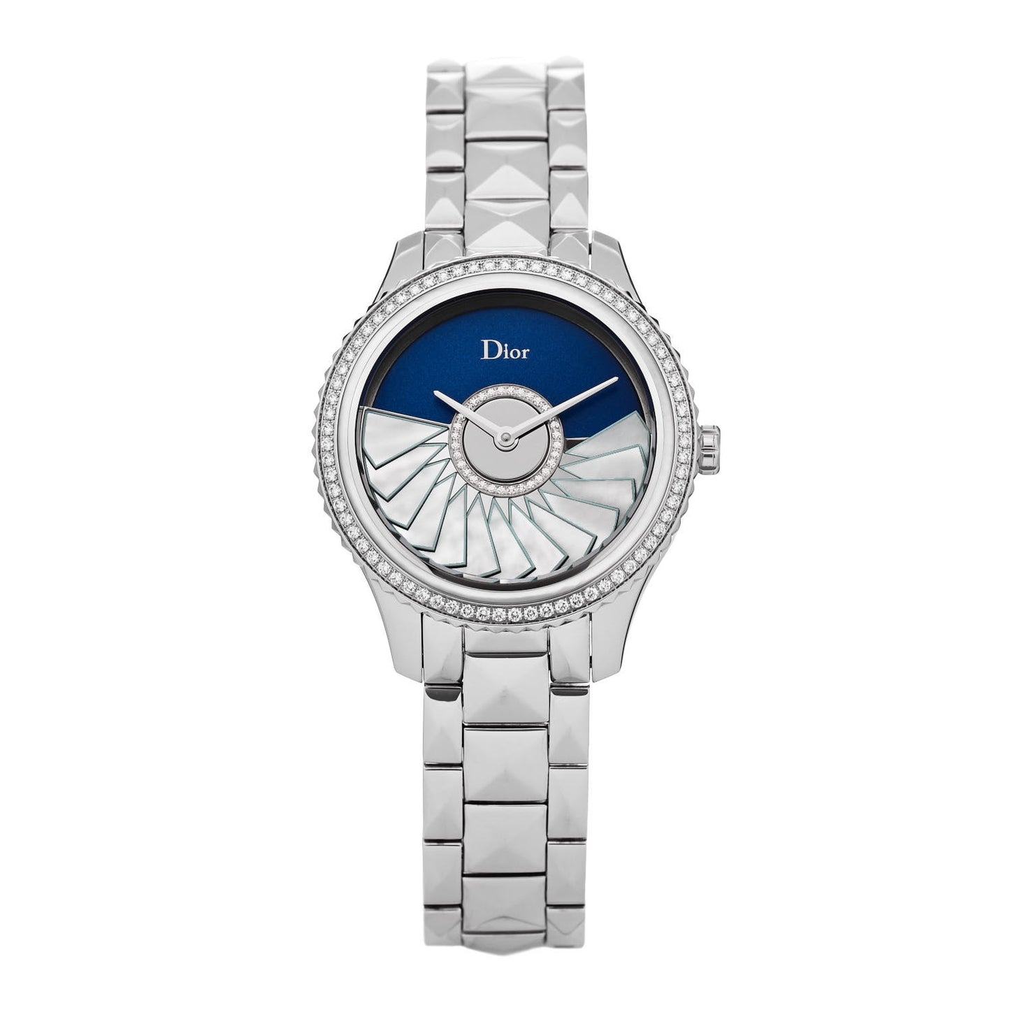 Stainless Steel Diamond Bezel Mother of Pearl 36mm Dior VIII Grand Bal Plisse Soleil Automatic Watch