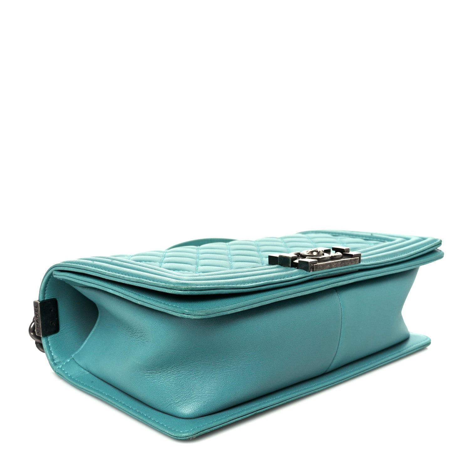 Chanel Lambskin Quilted Medium Boy Flap Turquoise 4 of 10
