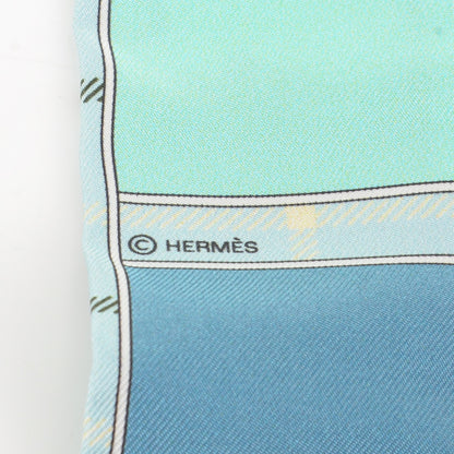 Hermes Silk Camails Twilly Vert Fluo Ciel Vert D Eau 4 of 9