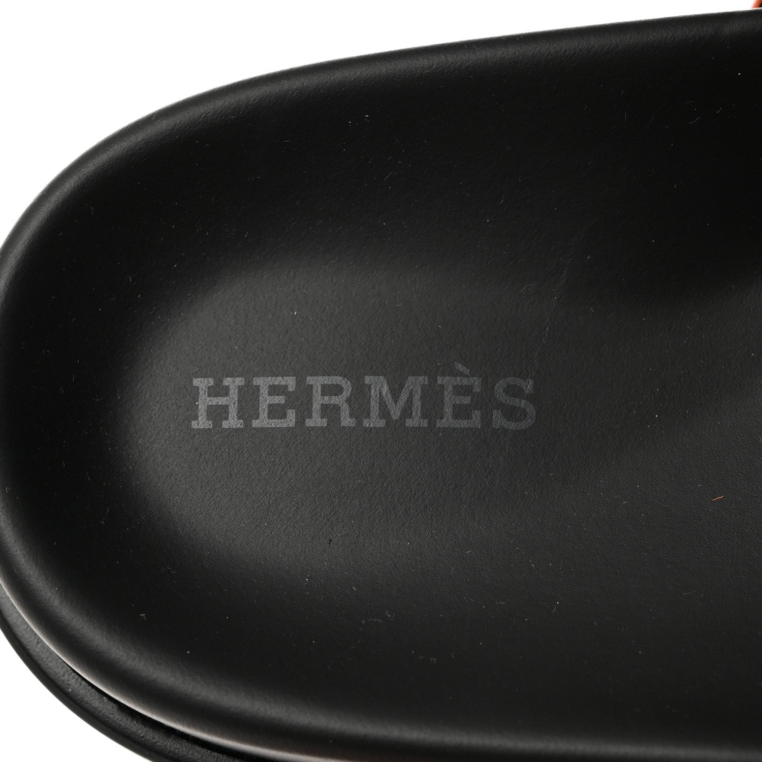 Hermes Suede Goatskin Womens Chypre Sandals 39 Rose Bois De Santal Rouge De Turin 6 of 9