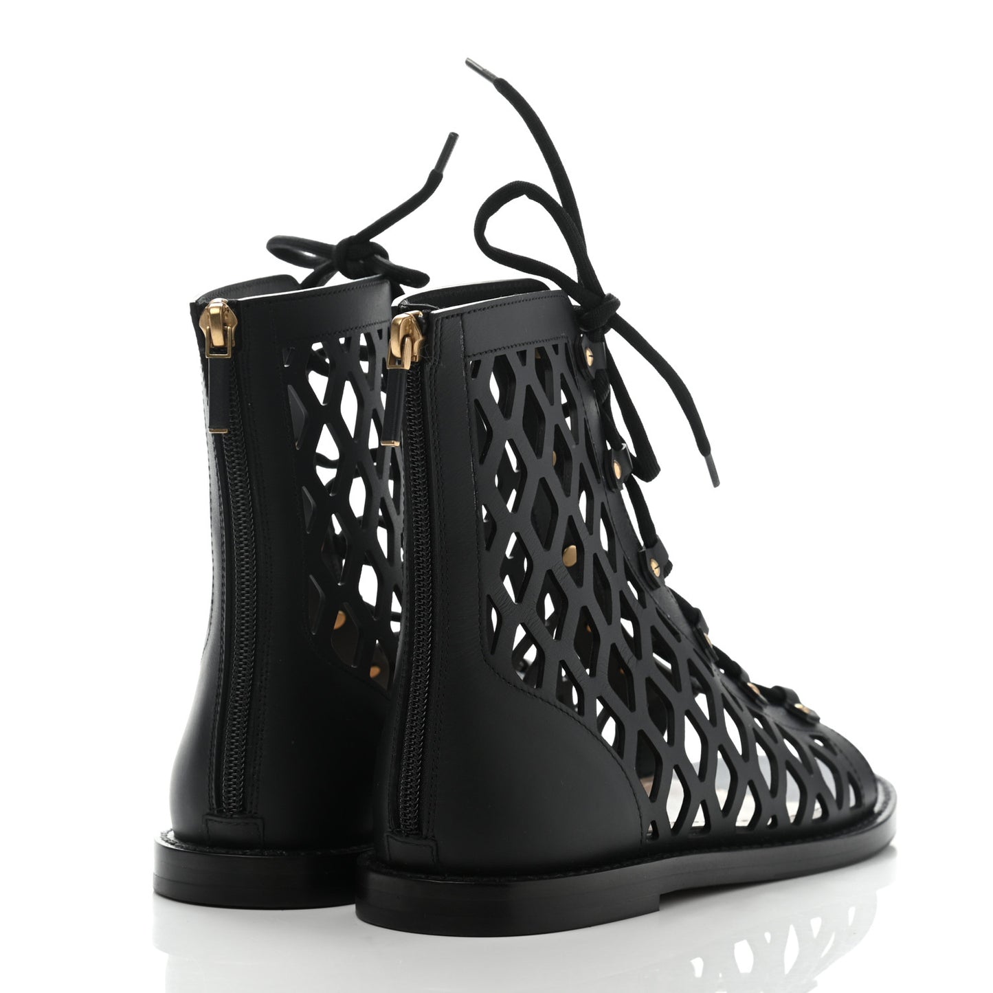 Matte Calfskin D-Trap Sandals 38.5 Black