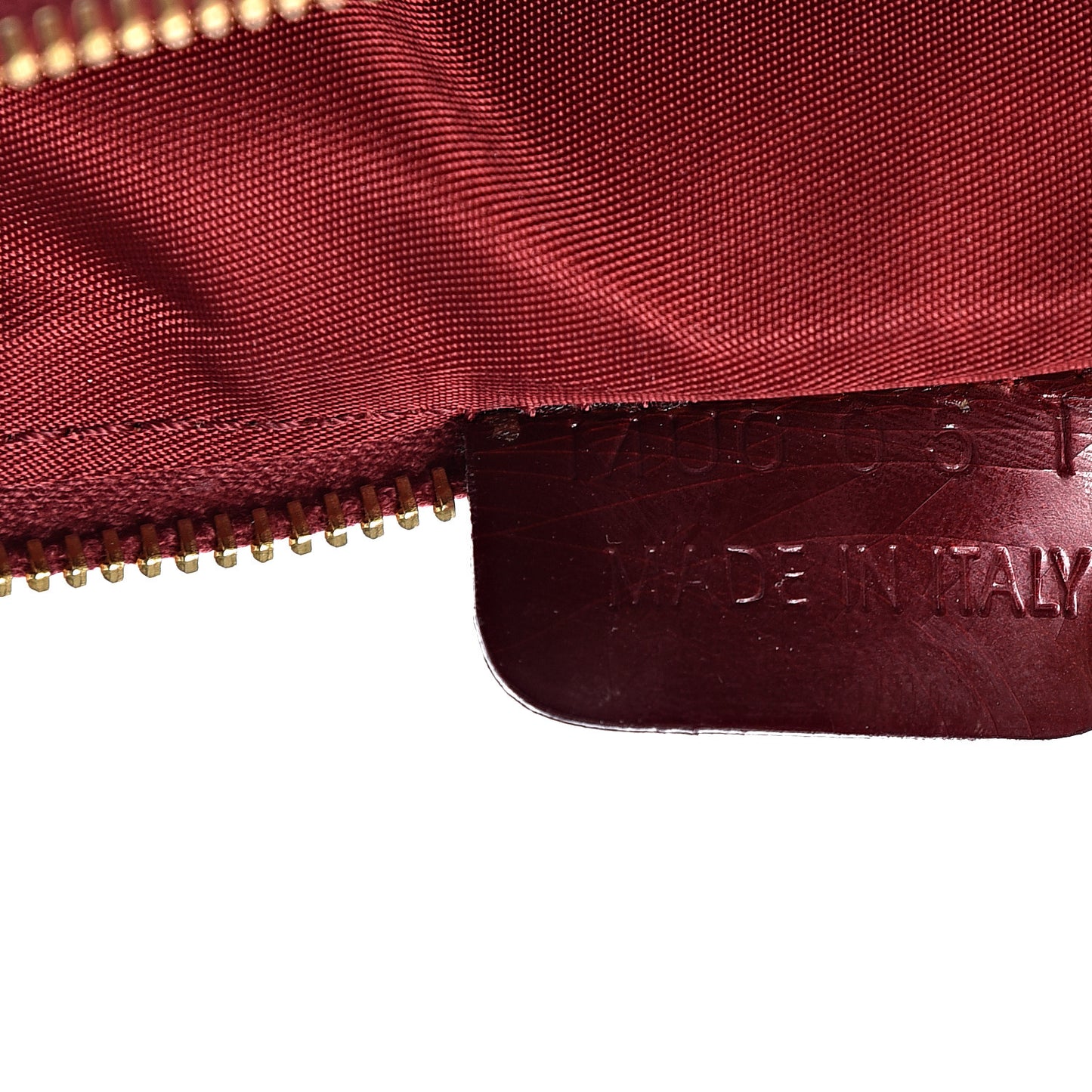 Patent Monogram Mini Saddle Pochette Red