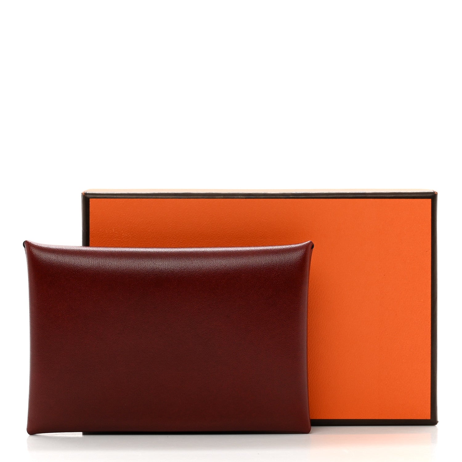 Hermes Box Calvi Card Case Rouge H 7 of 7