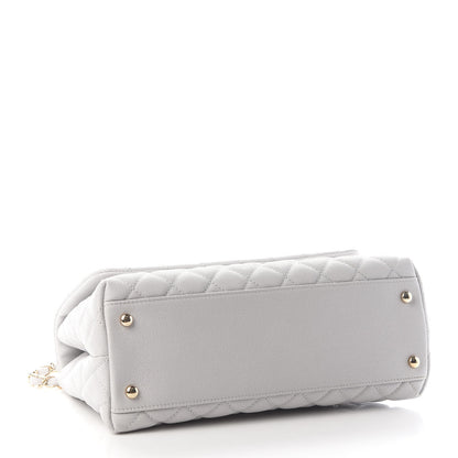 Chanel Caviar Quilted Small Coco Handle Flap Light Grey 4 of 9